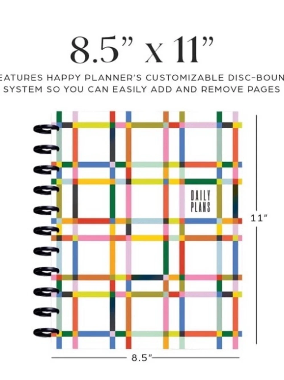 Happy Planner Rainbow Geometric & Plaid 12-Tab Divider Set